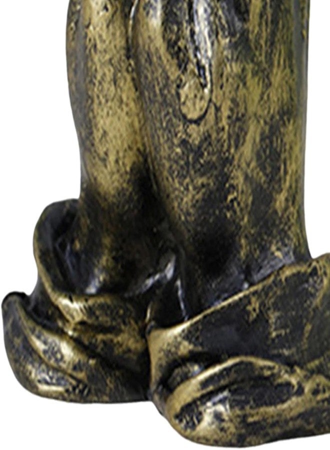 koTTIYA Praying Hands Figurine Hand Gesture Statue Resin Hands Desktop Ornament Modern Art Gesture Sculpture for Home Office Living Room Table Decoration - Golden - Image 5